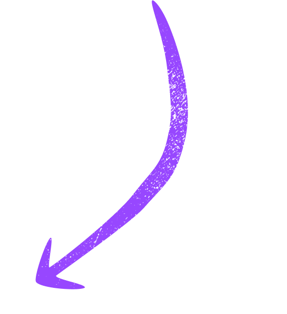 An arrow pointing down-left